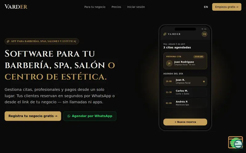 Screenshot of VARDER