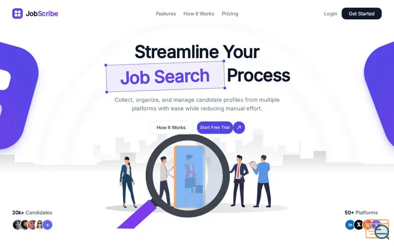 Screenshot of JobScribe