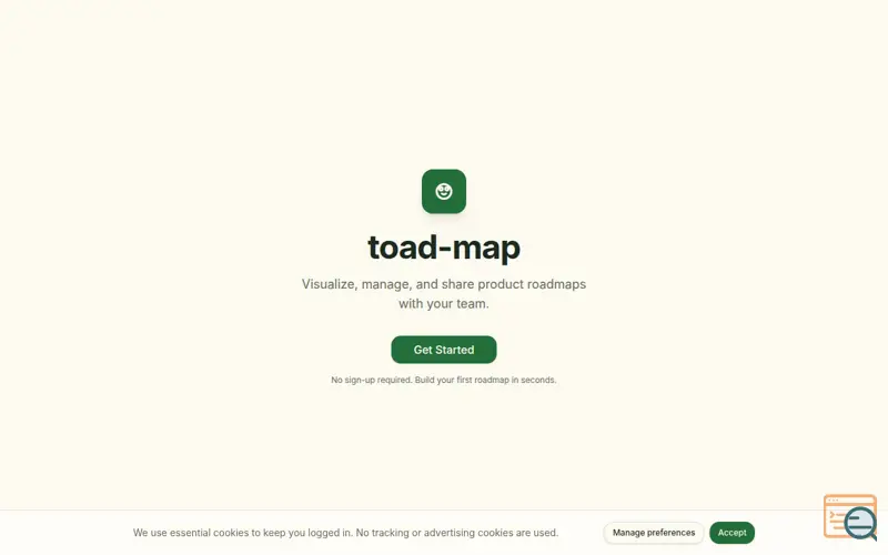 Screenshot of toad-map