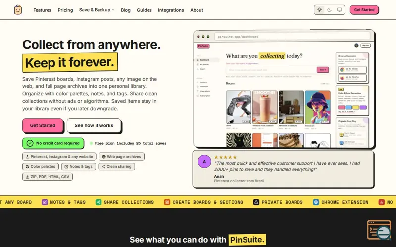 Screenshot of PinSuite