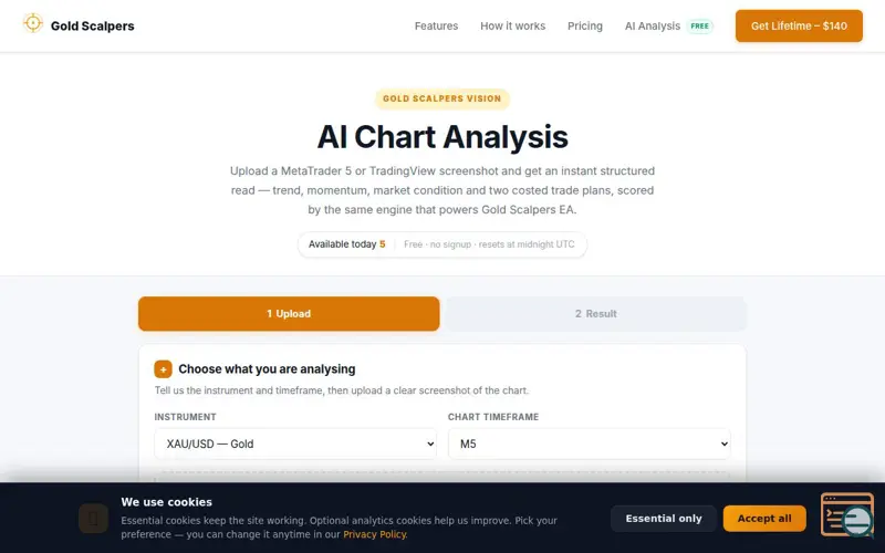 Screenshot of Gold Scalpers Vision, a launch using Tawk.to