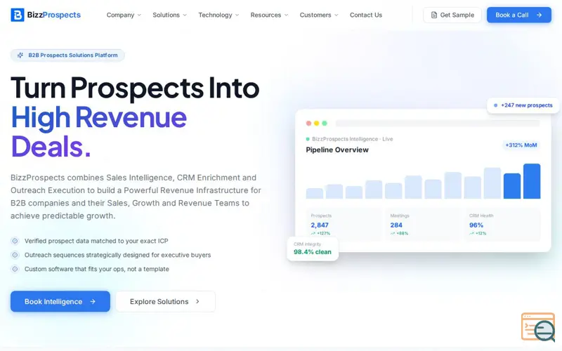 Screenshot of BizzProspects