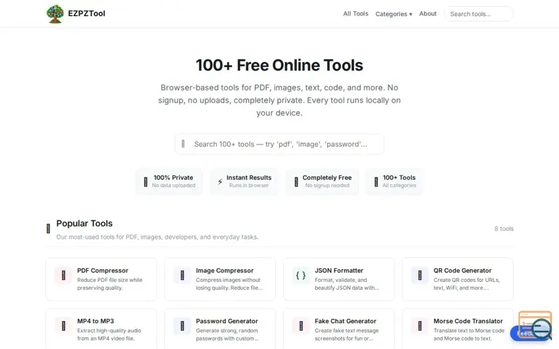 Screenshot of EZPZTool 
