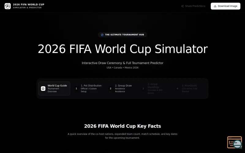 Screenshot of World Cup 2026 Predictor