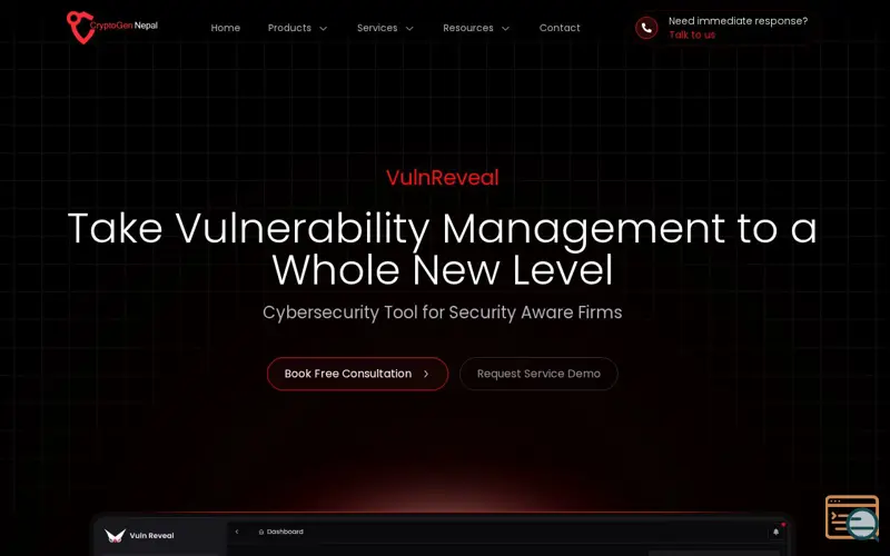 Screenshot of VulnReveal