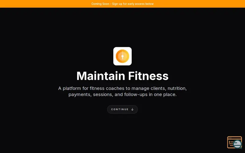 Screenshot of Maintain Fitness