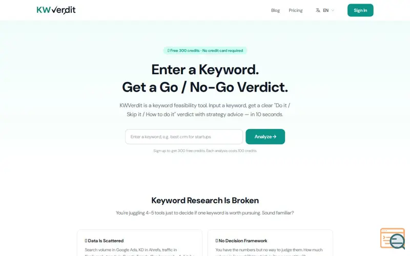 Screenshot of Kwverdit
