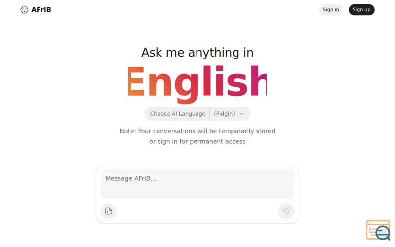 Screenshot of AFriB