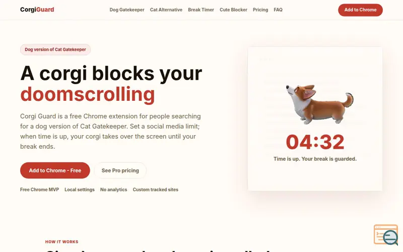 Screenshot of Corgi Guard - Dog Version of Cat Gatekeeper