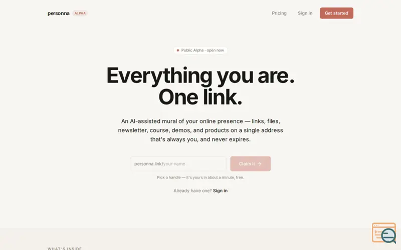 Screenshot of Personna