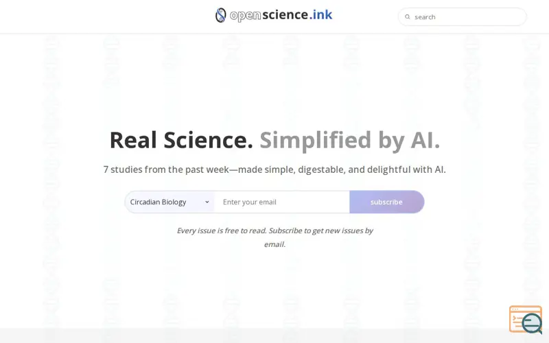 Screenshot of OpenScience.ink