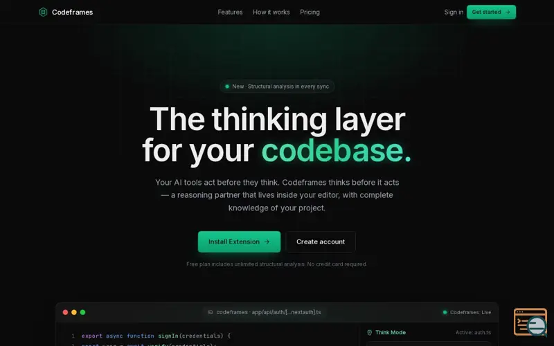 Screenshot of Codeframes