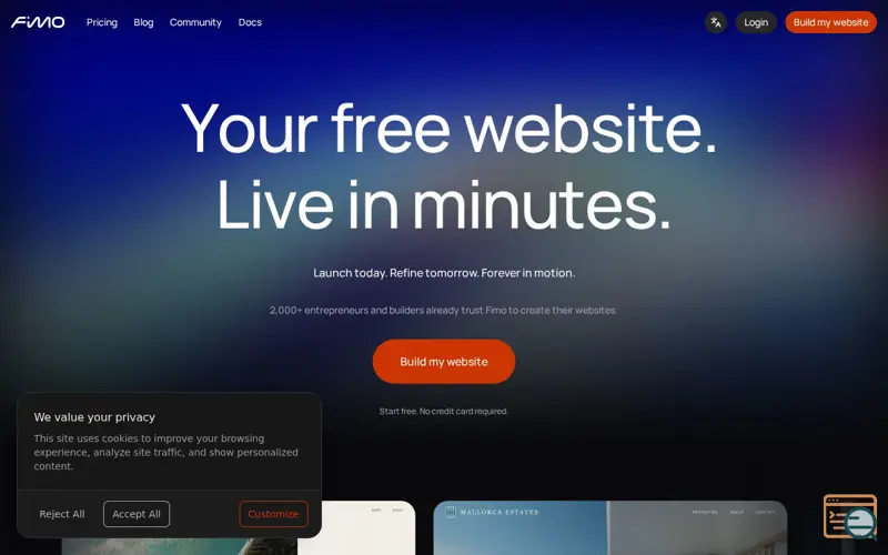 Screenshot of Fimo AI