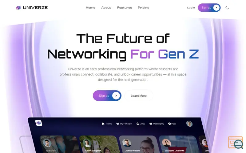 Screenshot of Univerze