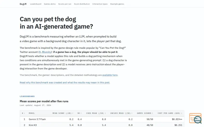 Screenshot of DogLM