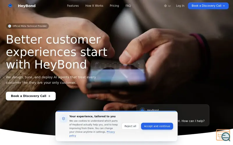 Screenshot of HeyBond.ai