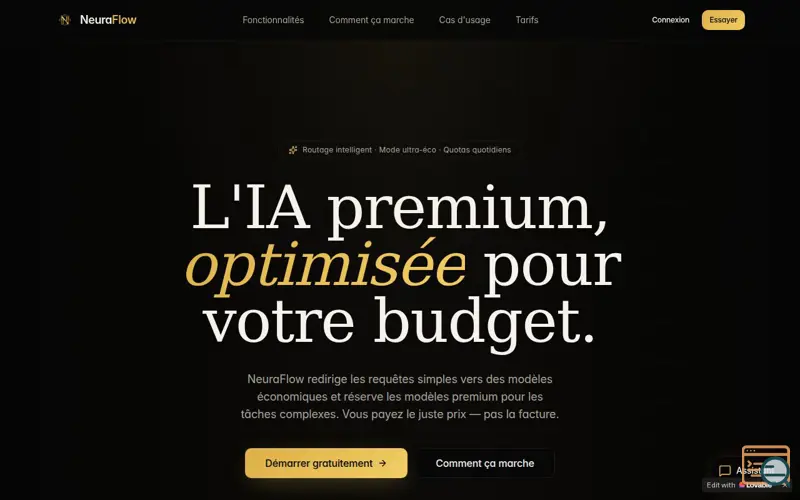 Screenshot of NeuraFlowGPT