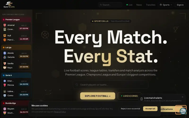 Screenshot of Sportcells