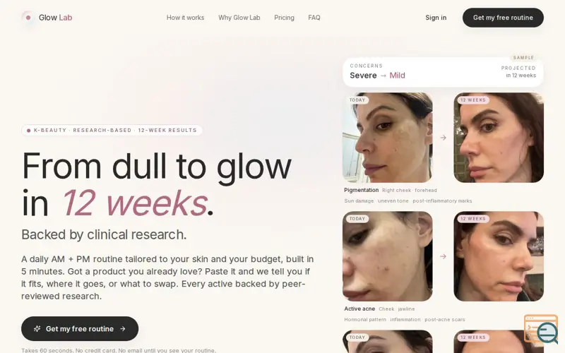 Screenshot of Glow Lab