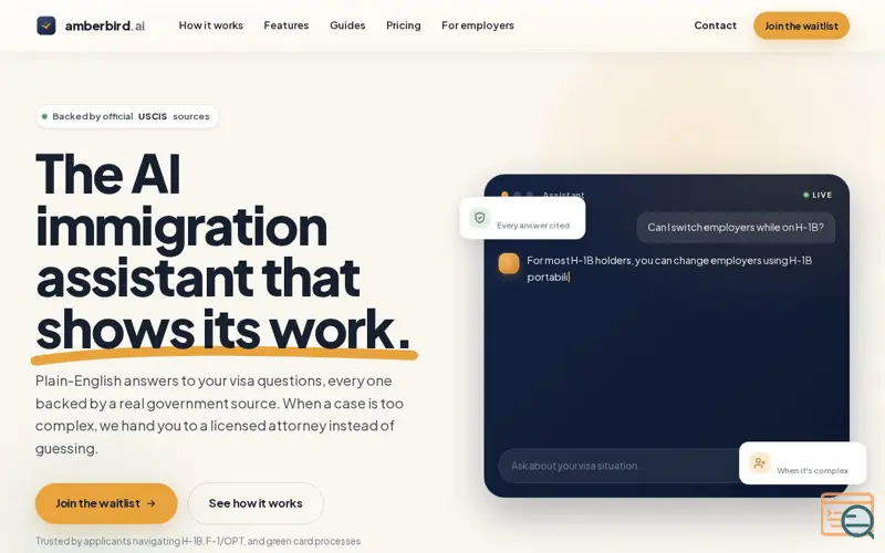 Screenshot of Amberbird
