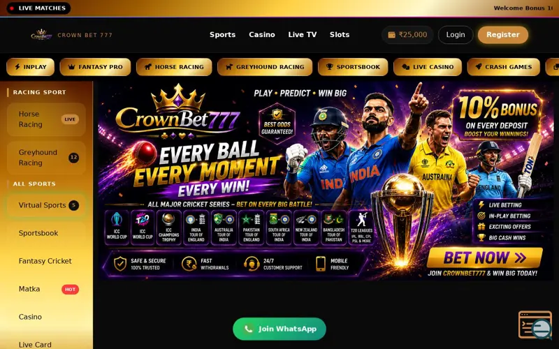 Screenshot of CrownBet777
