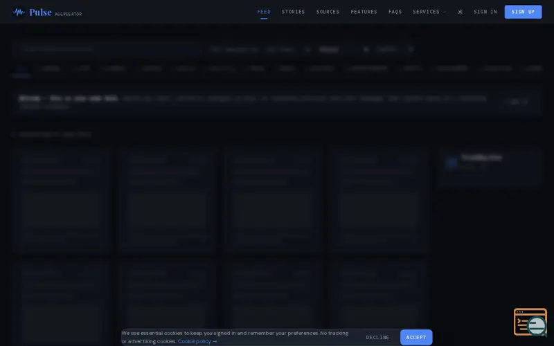 Screenshot of Pulse Aggregator