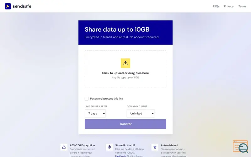 Screenshot of Sendsafe, a launch using SMTP2GO