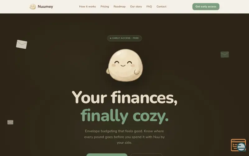 Screenshot of Your cozy money companion · Nuumey