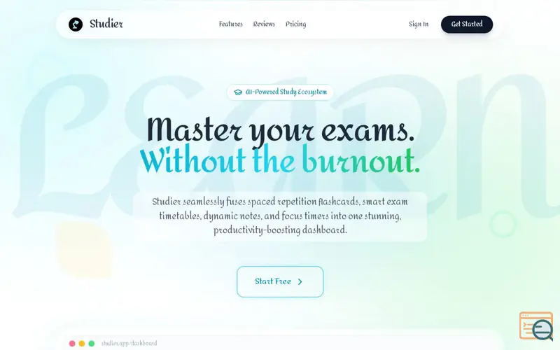 Screenshot of Studier 