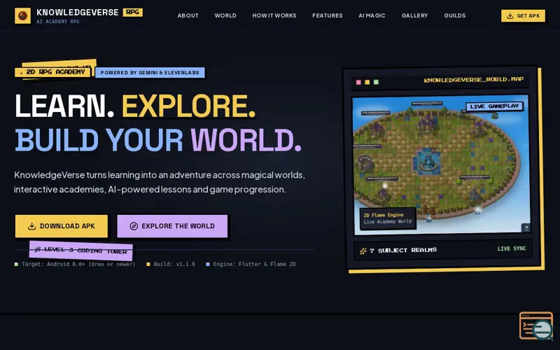 Screenshot of KnowledgeVerse