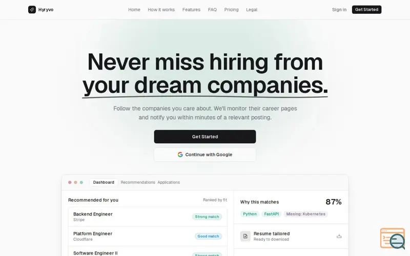 Screenshot of Hyryvo