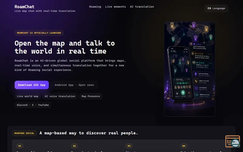 Screenshot of RoamChat