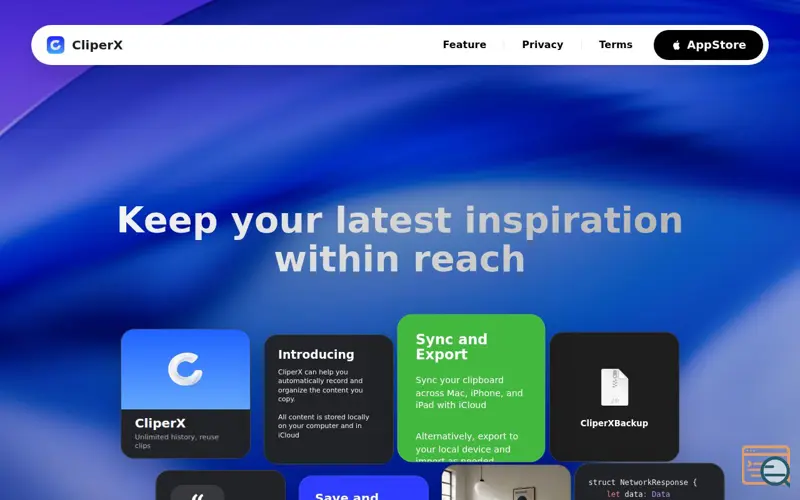 Screenshot of CliperX