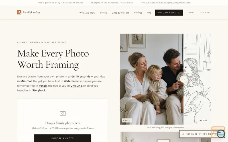 Screenshot of familylineart.top