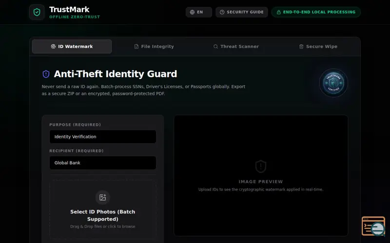 Screenshot of Identity Guard