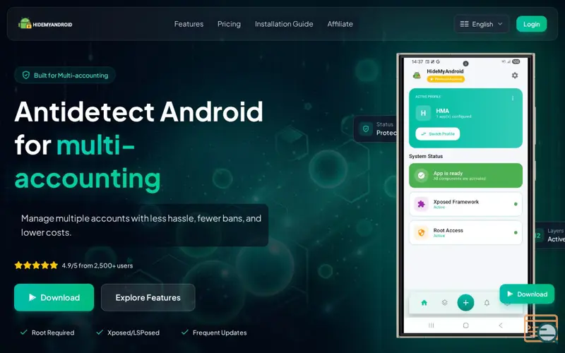Screenshot of Hide My Android