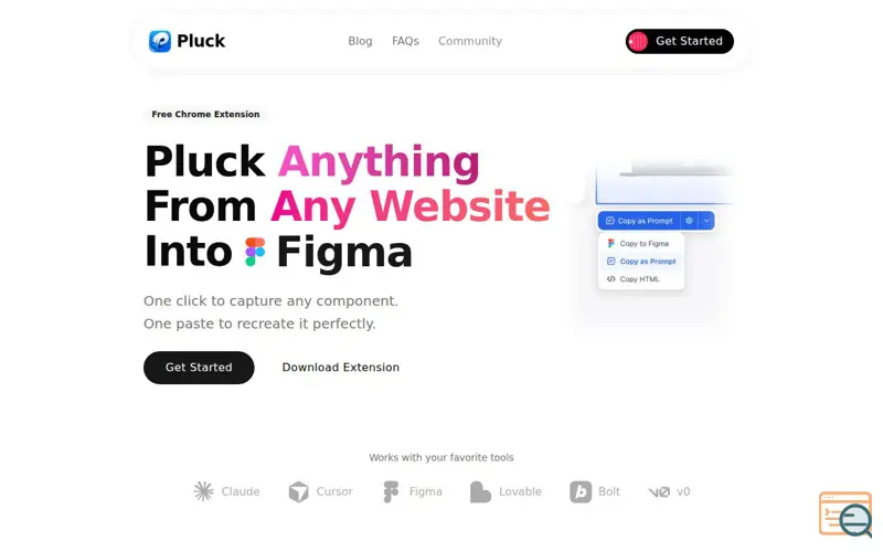 Screenshot of Pluck