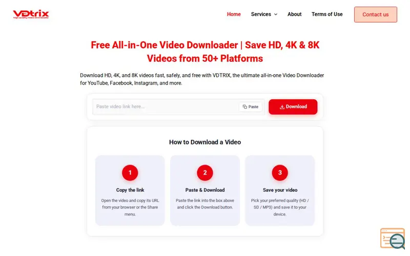 Screenshot of vdtrix.com