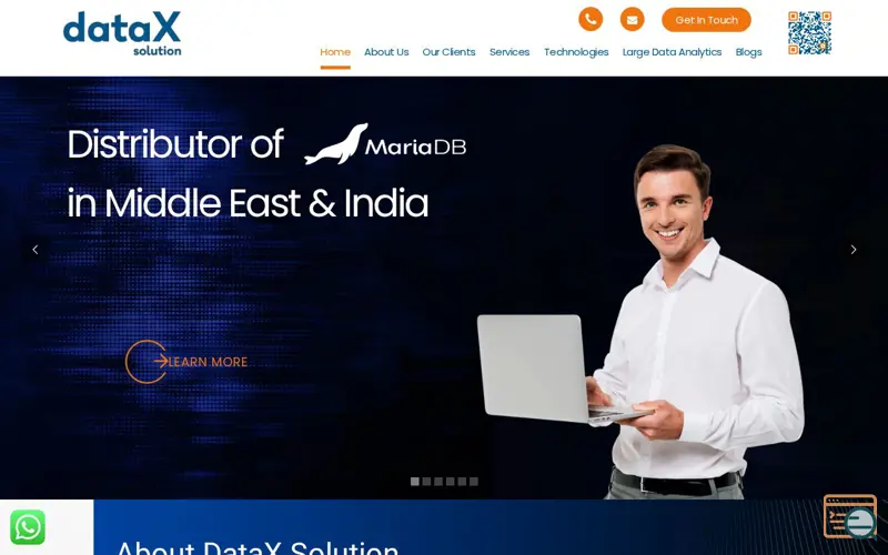 Screenshot of DataX Solution, a launch using ZoZo Themes