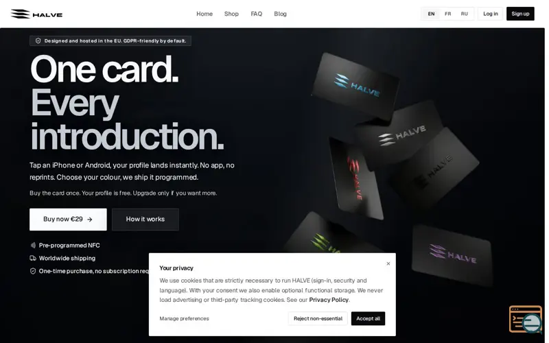 Screenshot of HALVE