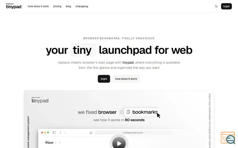 Screenshot of tinypad
