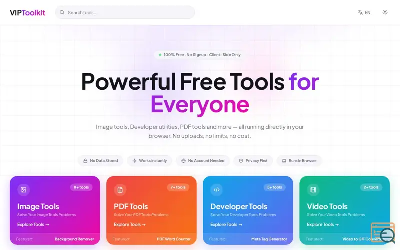 Screenshot of VIPToolkit