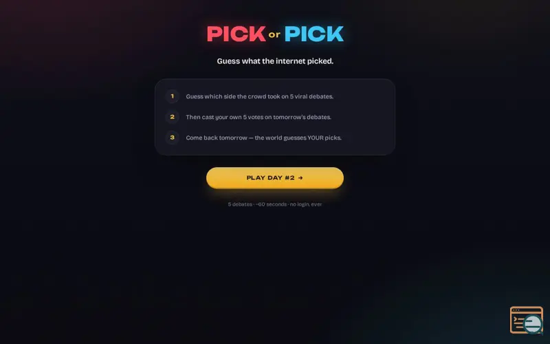 Screenshot of PickorPick