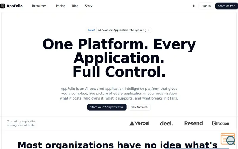 Screenshot of Appfolio