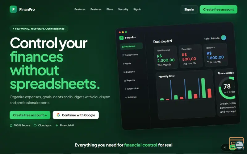 Screenshot of FinanPro