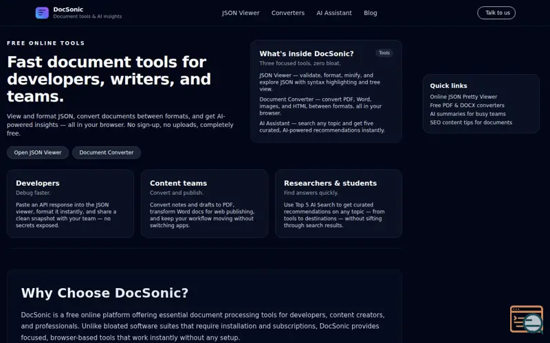 Screenshot of DocSonic