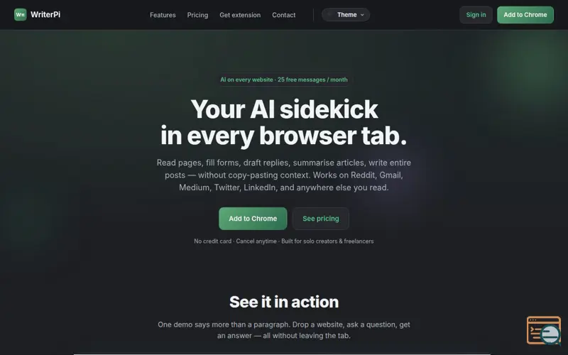Screenshot of WriterPi