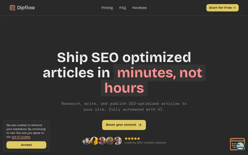 Screenshot of Dipflow