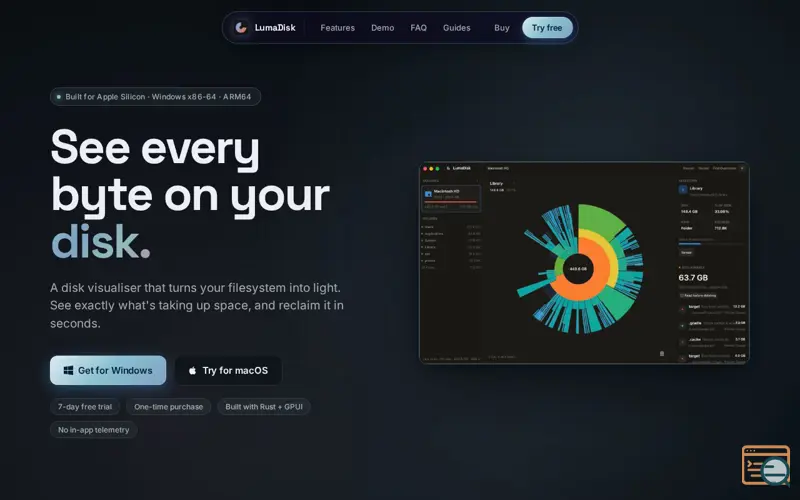 Screenshot of LumaDisk