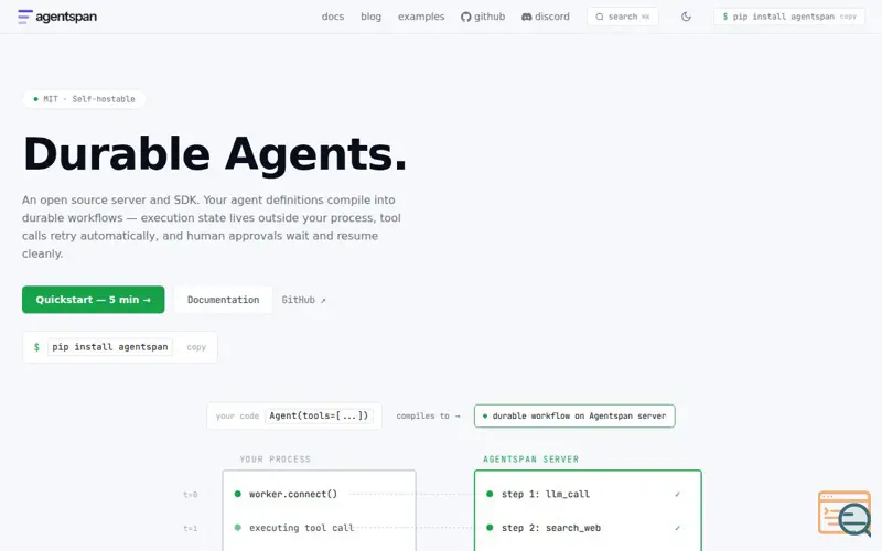 Screenshot of Agentspan, a launch using AWS CloudWatch RUM